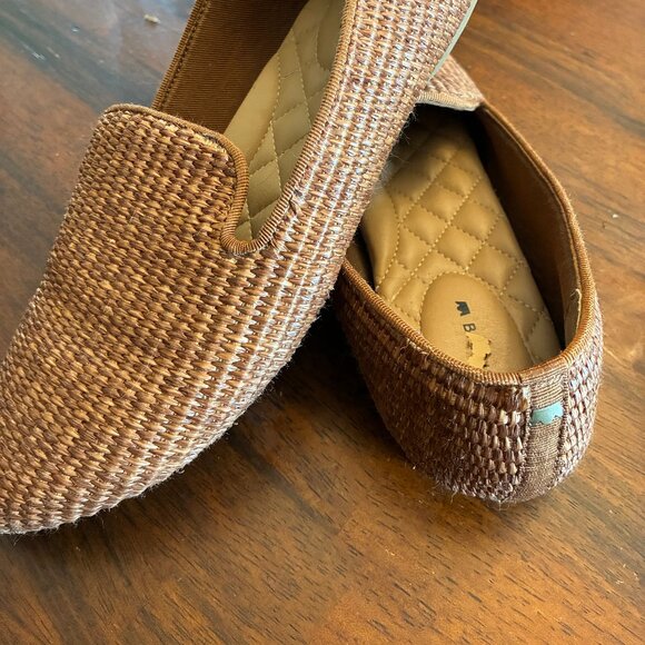 Birdies The Starling Raffia Light Brown Woven Flats Size 8 - Picture 2 of 15